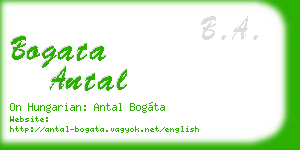 bogata antal business card